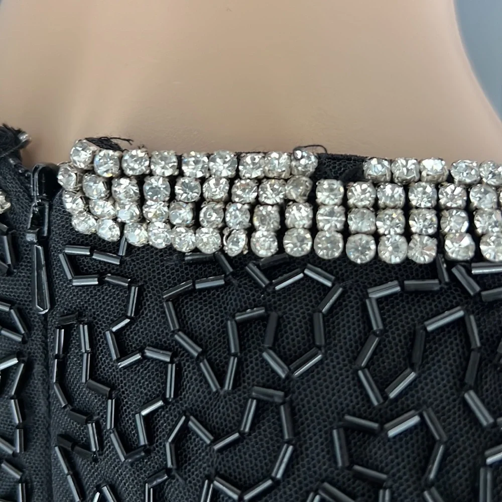 Mac Duggal Beaded Sleeveless Halter Neck Sheath Gown - Picture 10 of 16